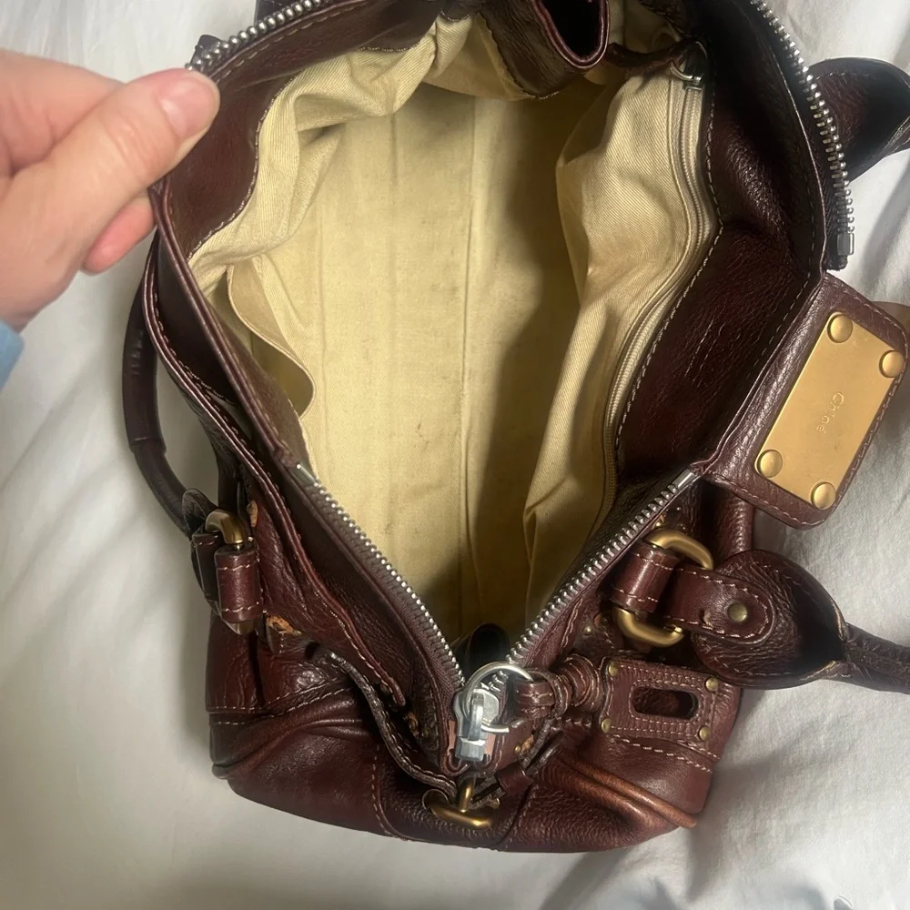Chloé Paddington 2005 Dark Brown Leather Satchel with Gold Lock - Picture 12 of 15